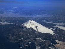 View of Mt Fuji from a Plane